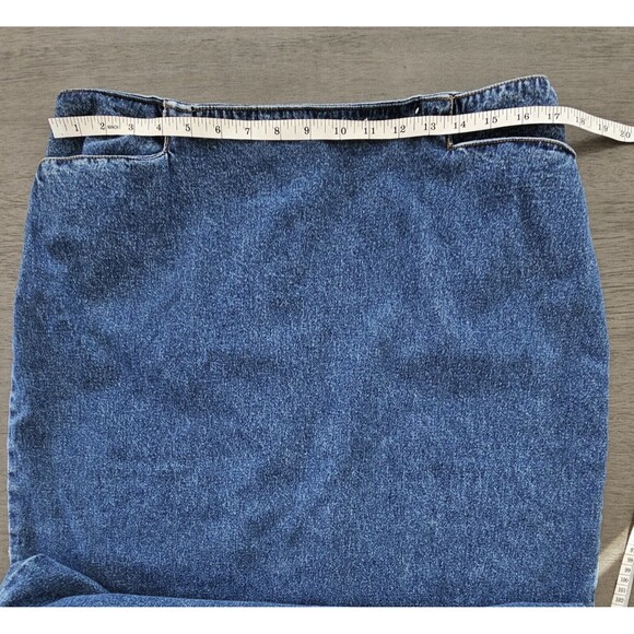 Denim Jean Long Skirt Maxi Carolina Blues Modest Sz 16 Vtg Y2K 90'S - Picture 5 of 6